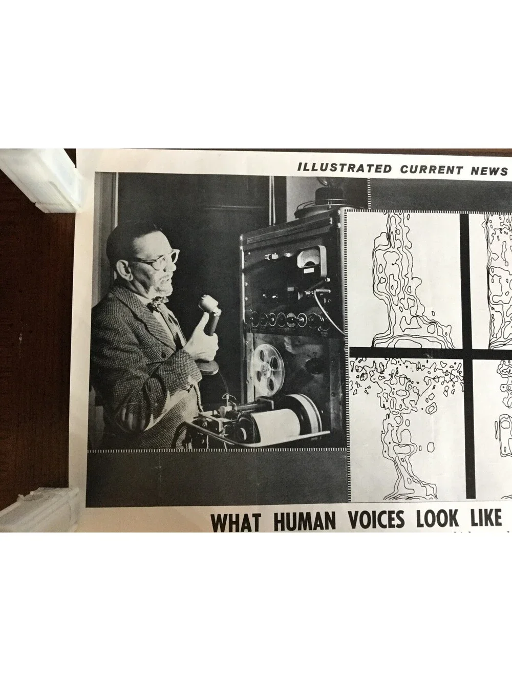 Illustrated Current News - Voice Record on Spectrograph LG Kersta Voiceprint